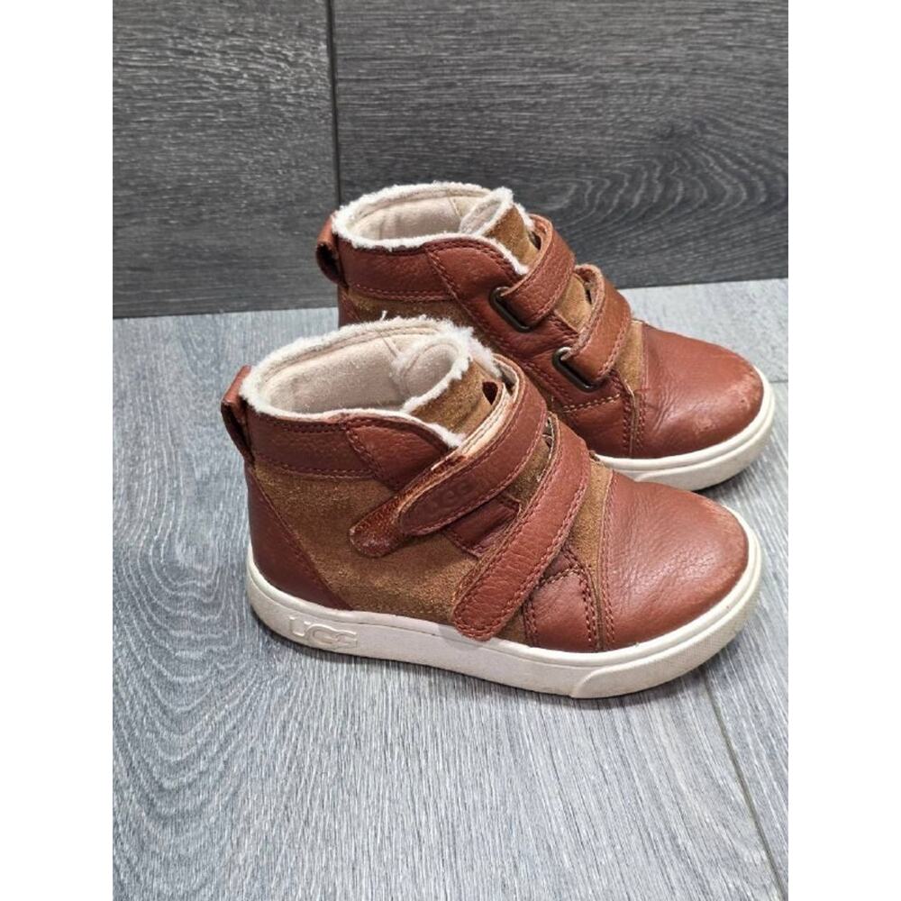 Ugg Kids Rennon boots warm II trainers Brown Sz 8 S000109 - Picture 4 of 11